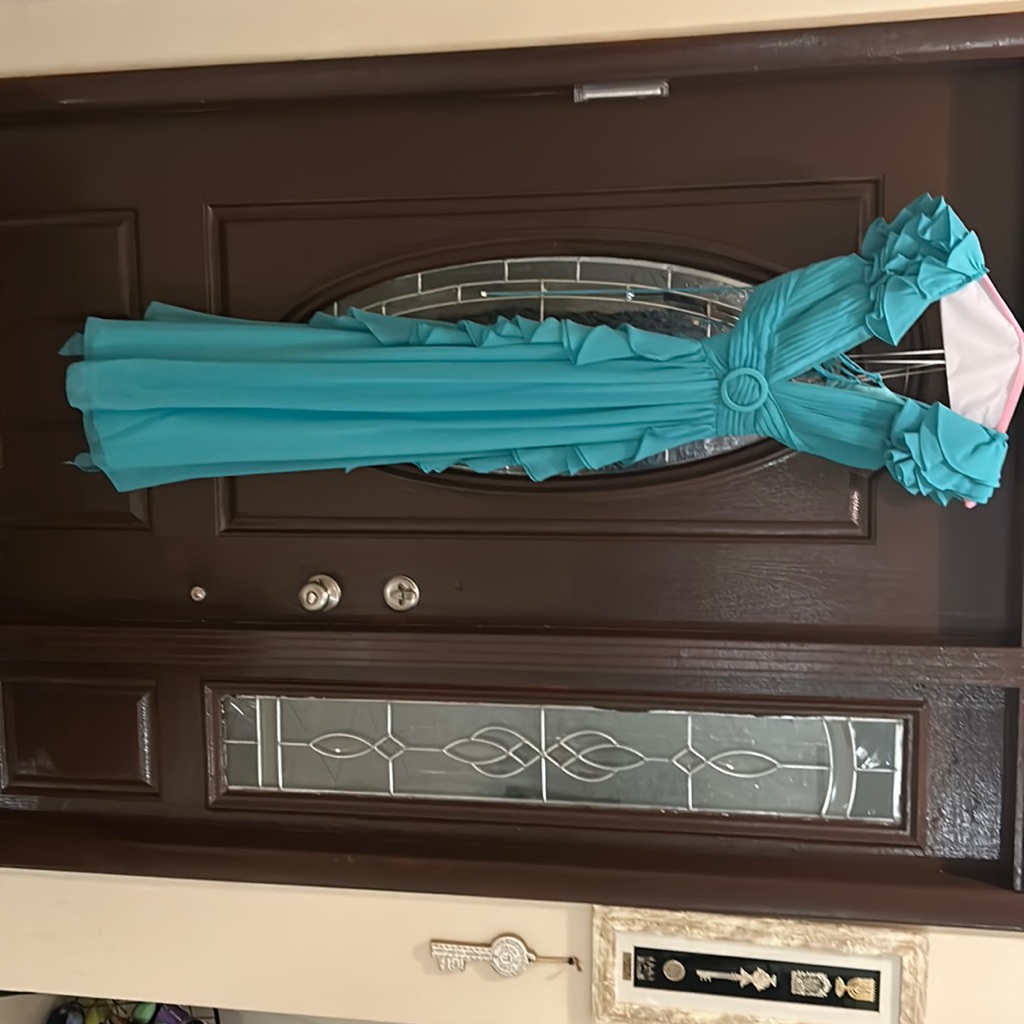 Patbo Beautiful Ruffled Sleeve Cutout Gown Worn Once In Size Zero.